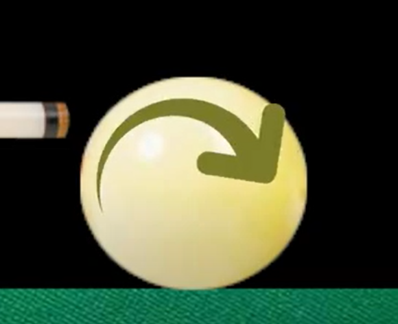 bola blanca rodando con efecto natural